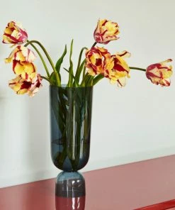 HAY Vase Bottoms Up L Bleu Marine