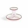 HAY Pink Glass Flare Candle Holder