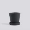 HAY Flowerpot With Saucer Small Black