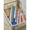 HAY Set De 6 Bougies Spirales Epaisse Orange Bleu Et Gris