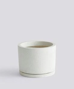 HAY Plant Pot With Saucer - L - White