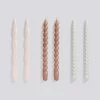 HAY Candle Long Mix 6 Pcs Light Rose Mauve Light Grey