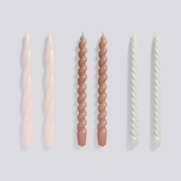 Brand new โ๏ธ HAY Candle Long Mix 6 Pcs Light Rose Mauve Light Grey ๐งจ 3 HAY Candle Long Mix 6 Pcs Light Rose Mauve Light Grey