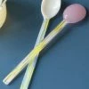 HAY Glass Spoons Flat 2 Pcs Light Pink And White