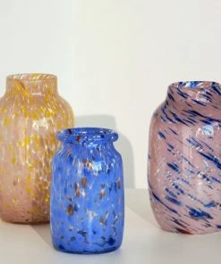 HAY Splash Vase Roll Neck Blue