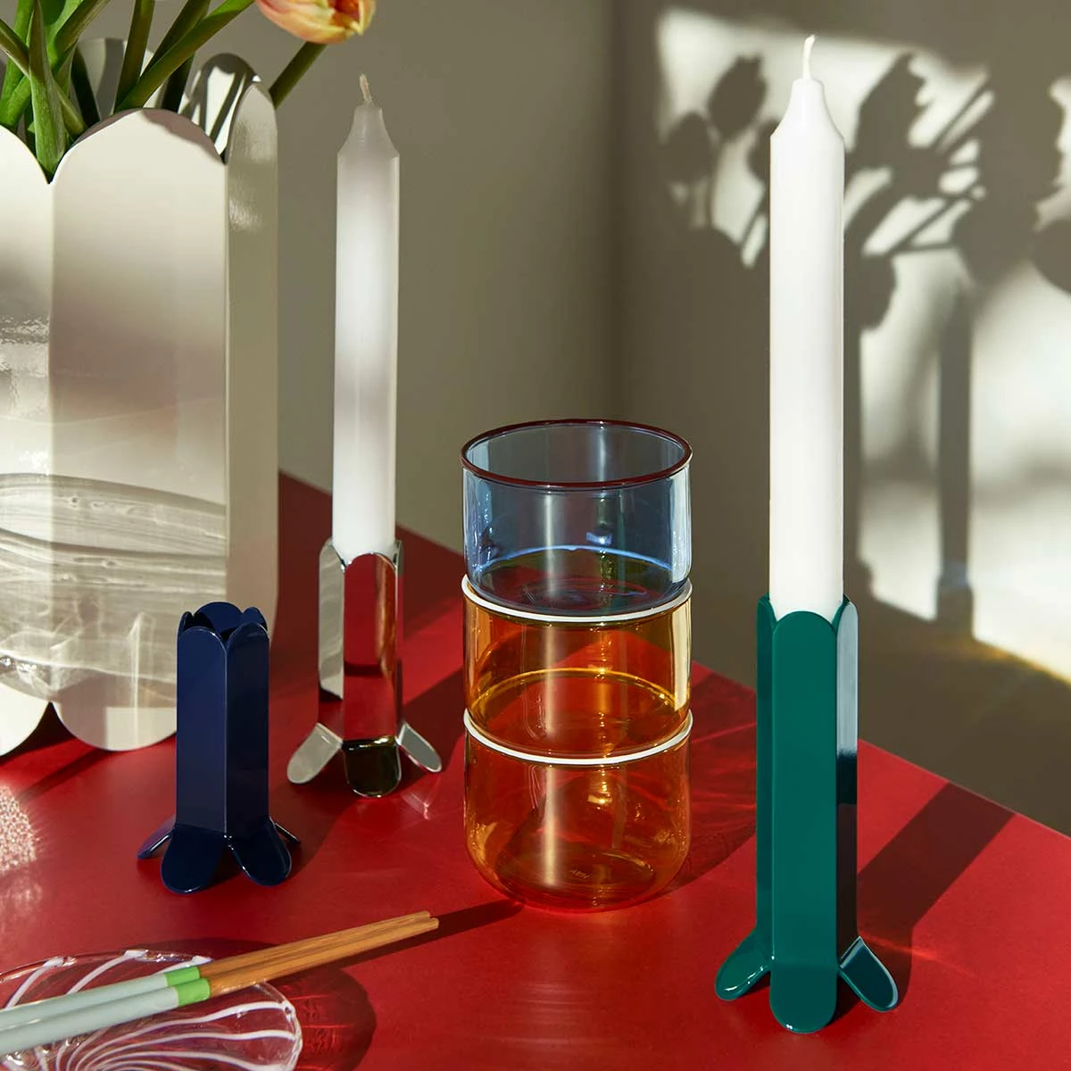 Promo 🎉 HAY Arcs Kerzenhalter L, Green 🥰 3 HAY Arcs Kerzenhalter L, Green