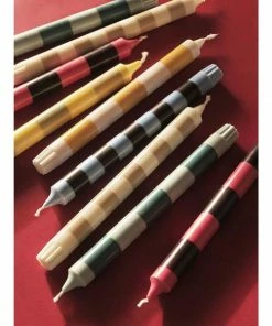HAY Set De 4 Bougies Rayees Stripe Candle