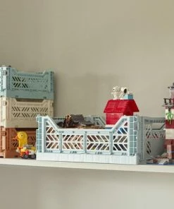 HAY Medium Coloured Crate In Arctic Blue