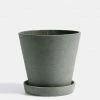 HAY Flowerpot With Saucer M Green