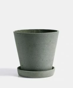HAY Flowerpot With Saucer M Green