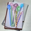 HAY Glass Spoons Set De 2 Aubergine Light Pink