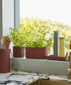 HAY Vase Facade Terracotta