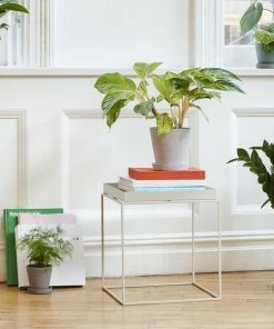 HAY Flowerpot With Saucer Grey M 14 x 13.5cm