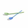 HAY Glass Spoons Mono 2 Pcs Sky Blue Green