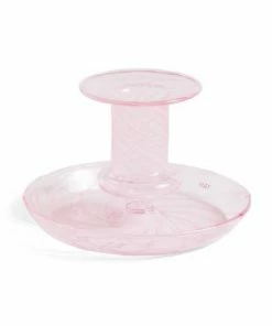 HAY Flare Candle Holder - Pink Stripe