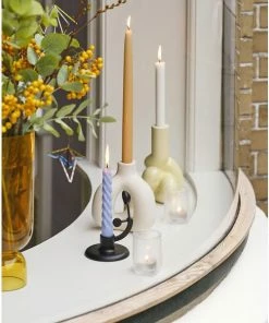 HAY Set De 6 Bougies Spirales Caramel Peche Et Lavande