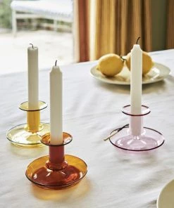 HAY Flare Amber Candleholder
