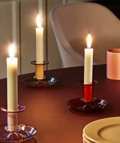 HAY Pink Flare Candle Holder