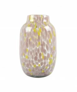 HAY Hand Blown Splash Vase – Light Pink & Yellow – Large