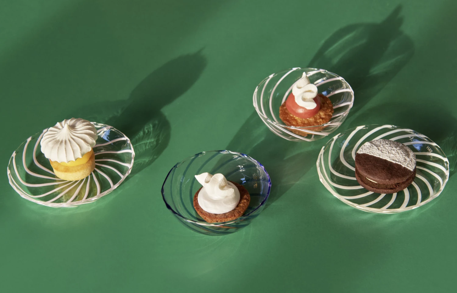 Best Pirce ⨠HAY Set of 2 Striped Glass Bowls Clear Pink 𧨠4 HAY Set of 2 Striped Glass Bowls Clear Pink