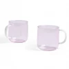 HAY Set of 2 Borosilicate Glass Mugs Pink