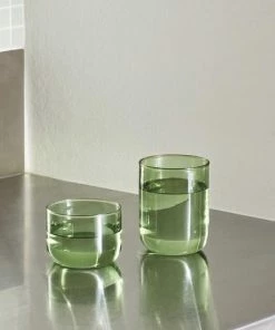 HAY Set Of 2 Green Tint Tumblers