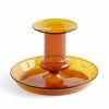 HAY Flare Candle Holder Amber
