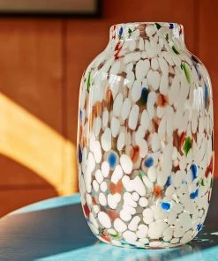 HAY Large White Round Splash Vase