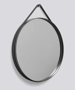 New โ๏ธ HAY Strap Mirror Ø70cm Anthracite ๐ 7 HAY Strap Mirror Ø70cm Anthracite
