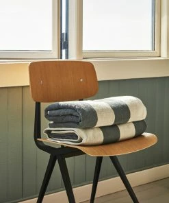 HAY 150 X 100cm Dark Green Frotté Stripe Bath Towel