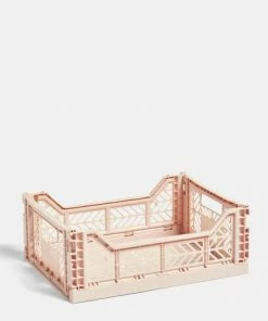 HAY Medium Coloured Crate In Soft Pink