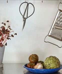 HAY Enamel Deep Plate Medium Speckle Blue