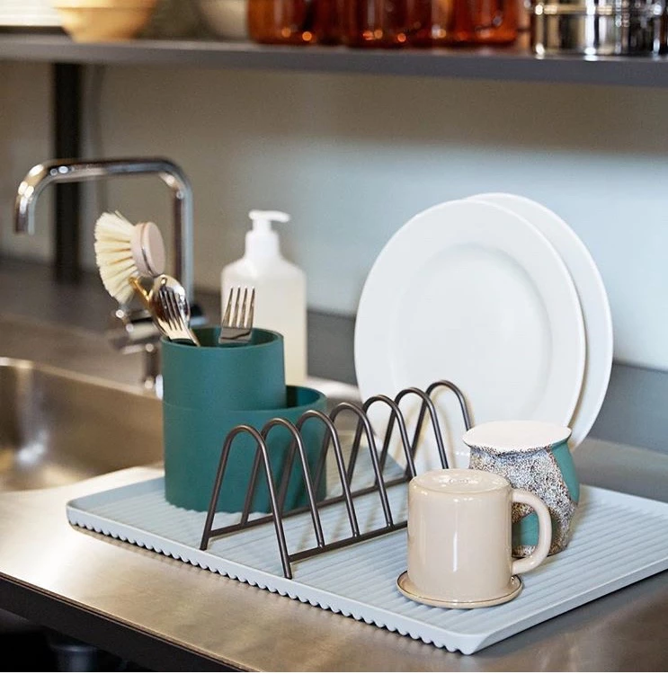 Buy ๐ HAY Dark Green Silicone Cutlery Holder ๐ 4 HAY Dark Green Silicone Cutlery Holder