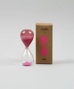 Deals ❤️ HAY Glass Sand Timer - Small - Pink 👏 10 HAY Glass Sand Timer - Small - Pink