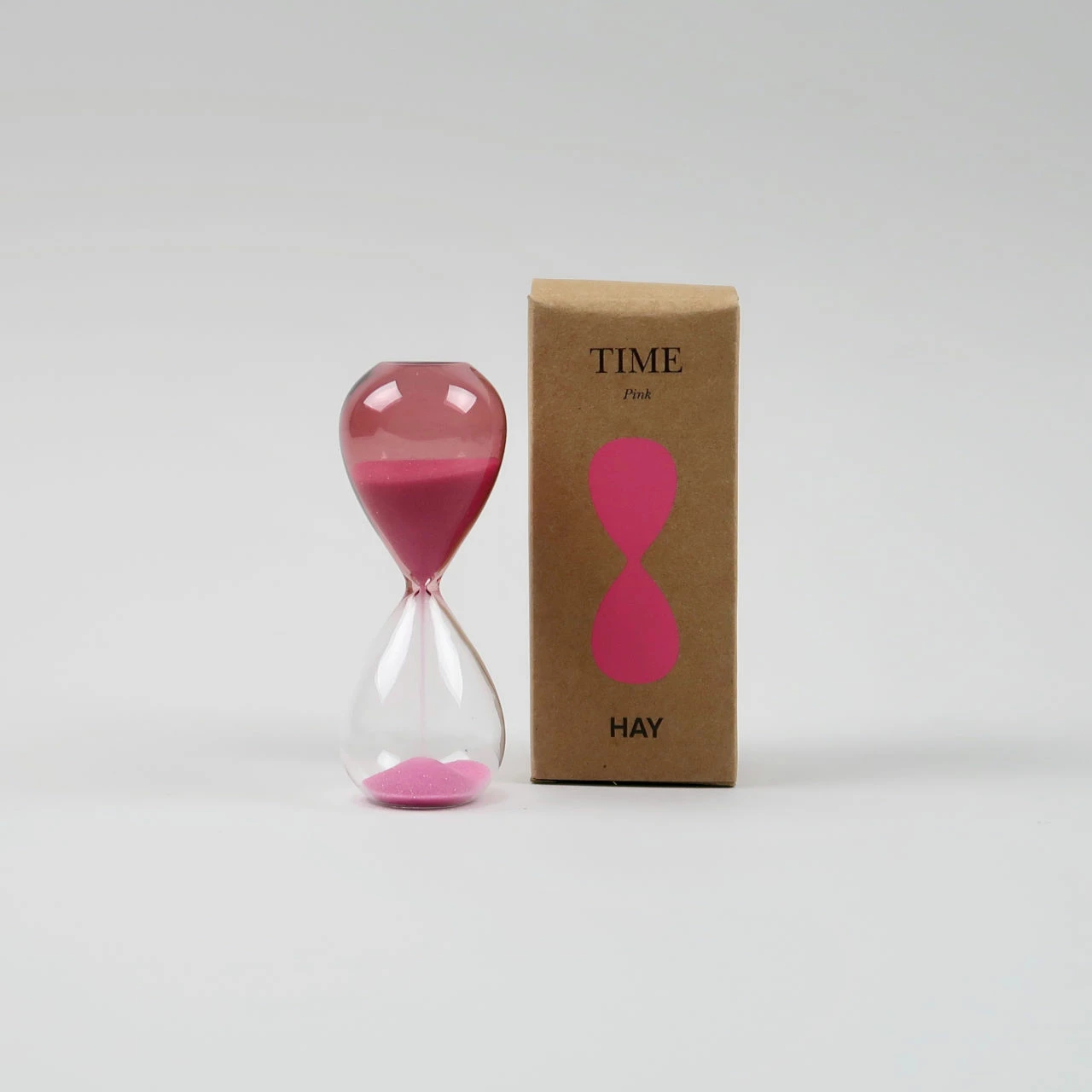 Deals ❤️ HAY Glass Sand Timer - Small - Pink 👏 6 HAY Glass Sand Timer - Small - Pink