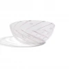 HAY Set of 2 Striped Glass Bowls Clear Pink