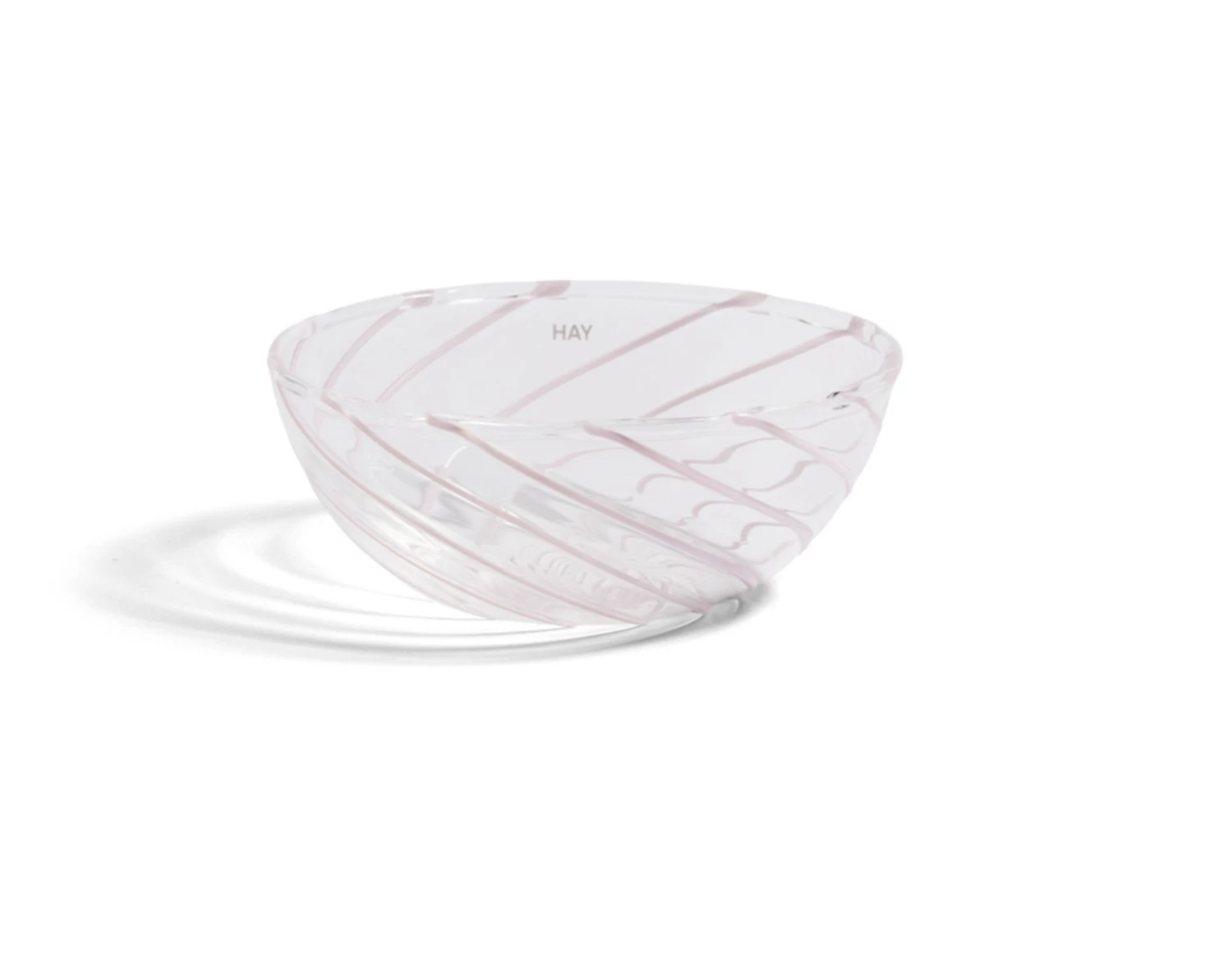 Best Pirce ⨠HAY Set of 2 Striped Glass Bowls Clear Pink 𧨠3 HAY Set of 2 Striped Glass Bowls Clear Pink