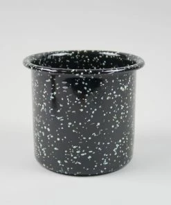 HAY Enamel Herb Pot - Sprinkle Black