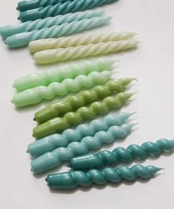 HAY Candle Twist Artic, Teal and Pink Set of 6