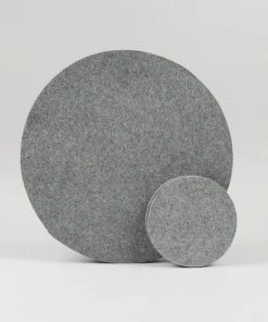 HAY Set of 4 Felt Placemats and Coasters - Light Grey
