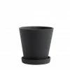 HAY Macetero Flowerpot M Black