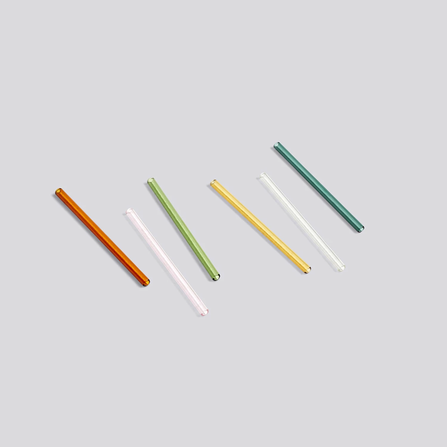 Outlet ❤️ HAY Set of 6 Multicoloured Reusable Glass Sip Cocktail Straws 💯 5 HAY Set of 6 Multicoloured Reusable Glass Sip Cocktail Straws