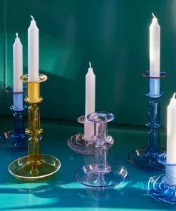 HAY Flare Stripe Kerzenhalter, Pink