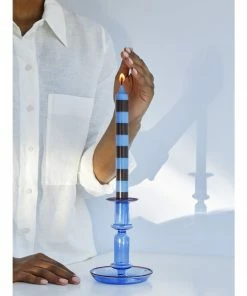 HAY Portacandele in Vetro Colorato Trasparente