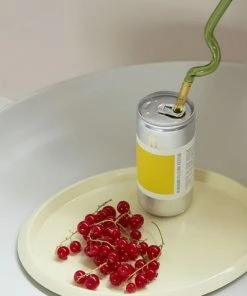 HAY Set Of 4 Multicoloured Spiral Glass Straws