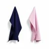 HAY Waffle Tea Towel 2 Pcs Cool Rose Midnight Blue