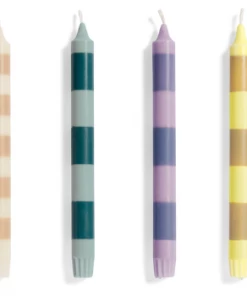 HAY Stripe Candle - Beige and Sand