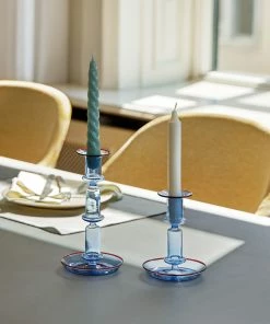 HAY Portacandele in Vetro Colorato Trasparente