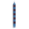 HAY Stripe Candle - Blue and Bordeaux