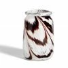 Best Sale 👍 HAY Hand Blown Splash Vase Roll Neck Coffee & White 🌟 2 HAY Hand Blown Splash Vase Roll Neck Coffee & White